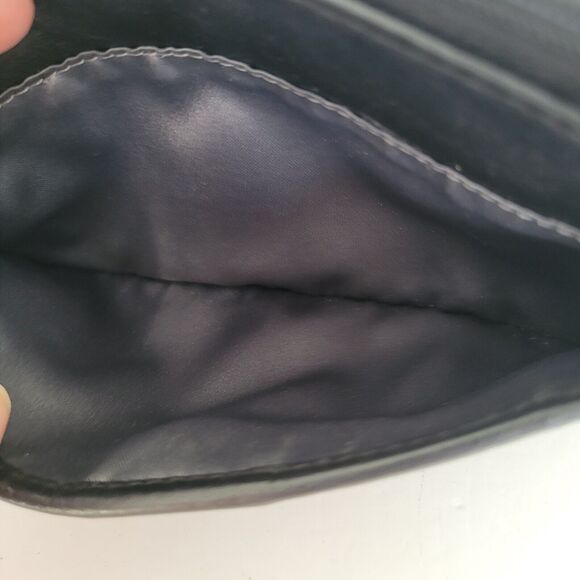 Coach Vintage Black Wallet Wristlet Clutch 7x5 Zip Pouch Small Geniue Leather - Picture 8 of 8